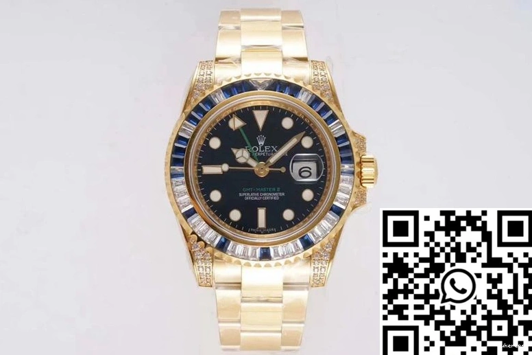 Factory ROF Master SAru II Diamond GMT Rolex 116758 White Blue 0324